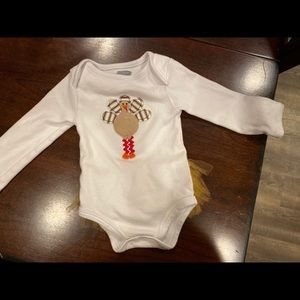 Mud Pie One Pieces - Mud Pie Turkey long-sleeve onesie-EUC Mud Pie One Pieces - Mud Pie Turkey long-sleeve onesie-EUC